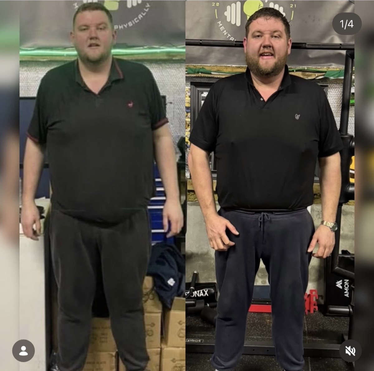 ShedWeight client transformation before and after